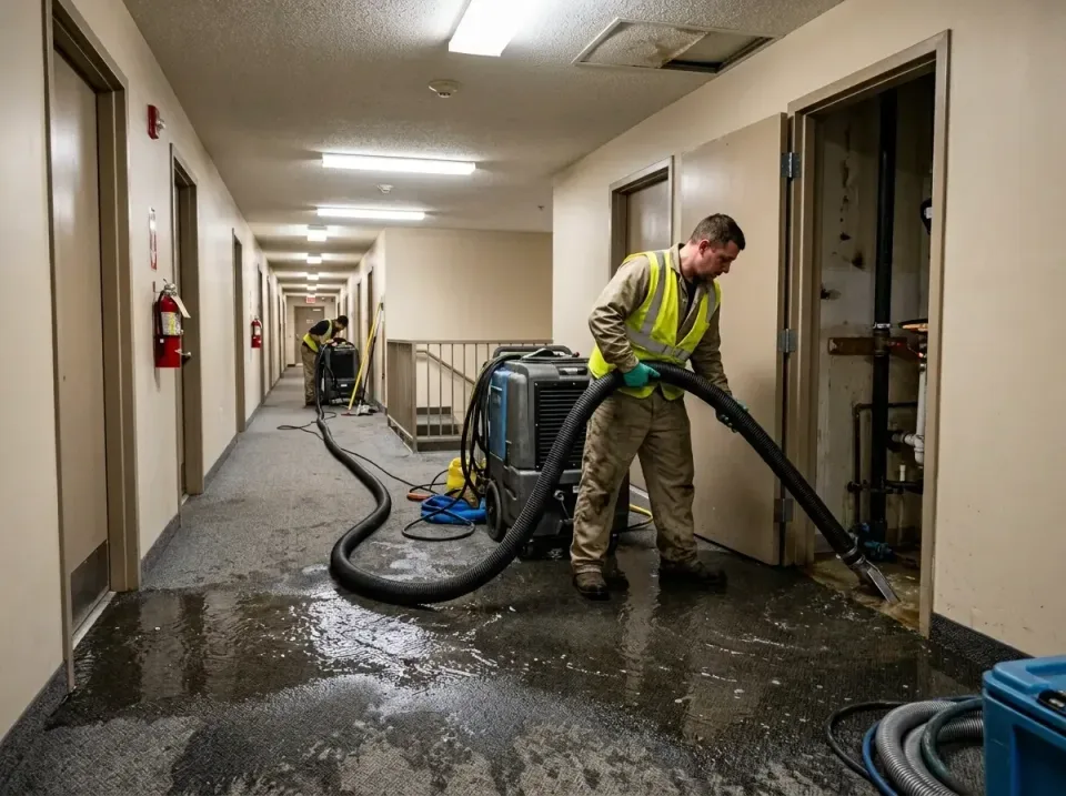 multi-unit-apartment-hallway-f-005 — frequently asked questions, Emergency Burst Pipe Water Extraction & Removal in Prinevil…